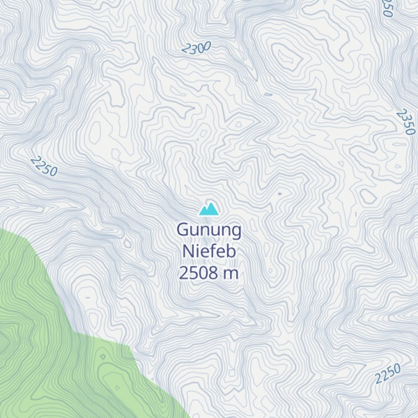 Map of Gunung Niefeb