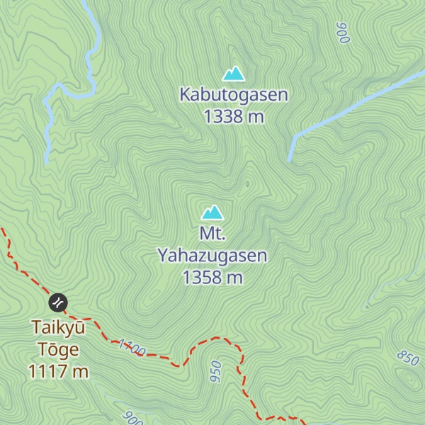Map of Mt. Yahazugasen