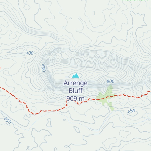 Map of Arrenge Bluff