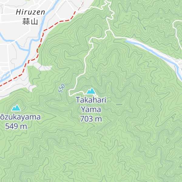 Map of Takahari Yama