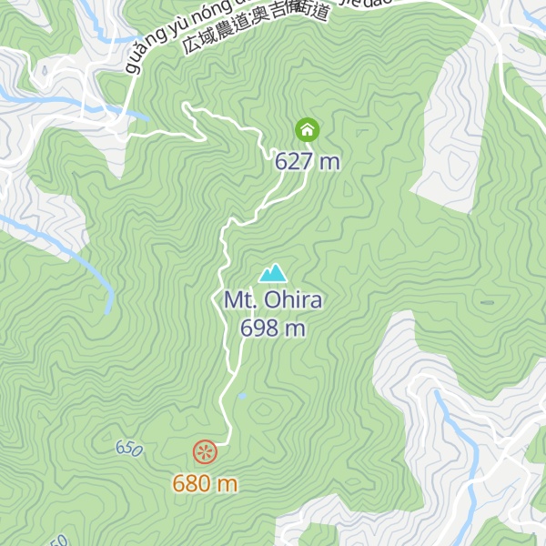 Map of Mt. Ohira