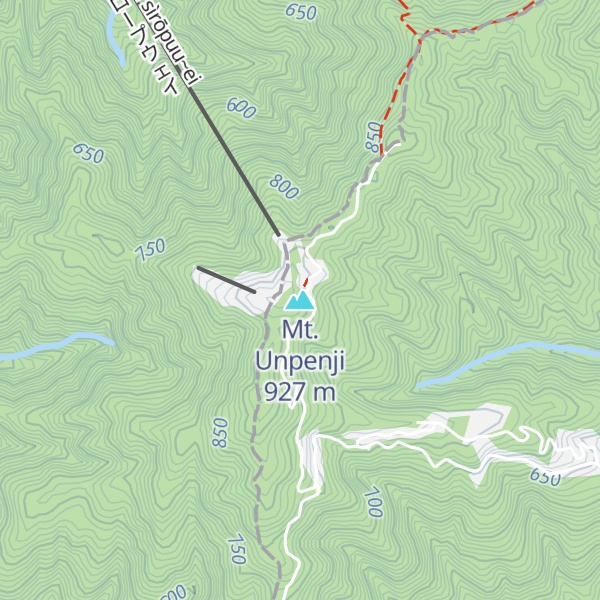 Map of Mt. Unpenji