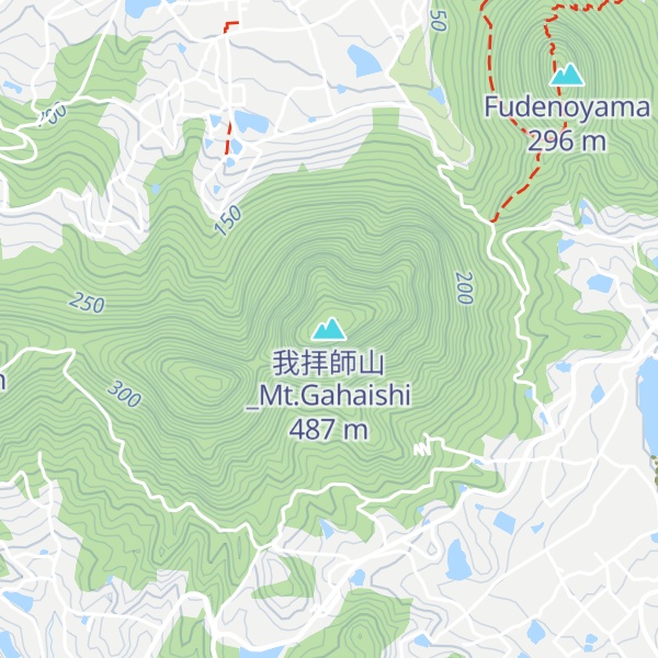 Map of 我拝師山_Mt.Gahaishi