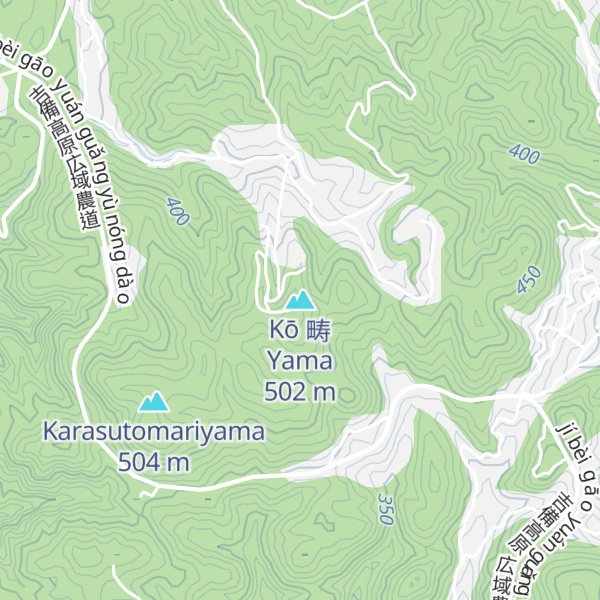 Map of Kō 畴 Yama