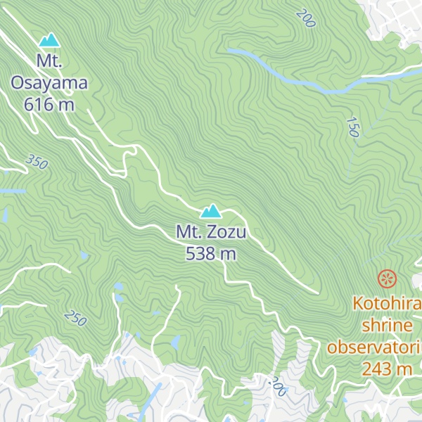 Map of Mt. Zozu