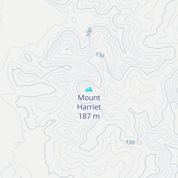 Map of Mount Harriet