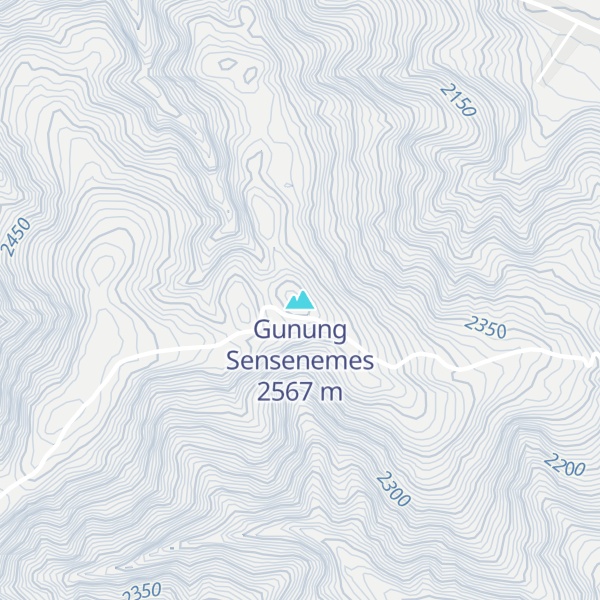 Map of Gunung Sensenemes