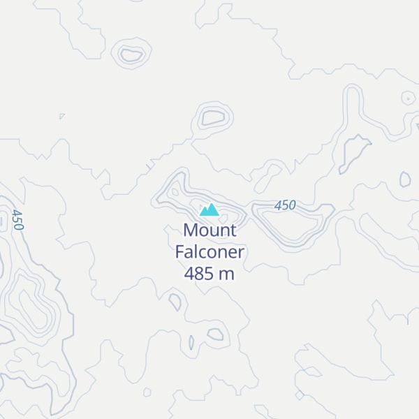 Map of Mount Falconer