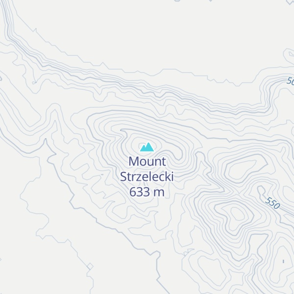 Map of Mount Strzelecki