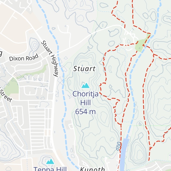 Map of Choritja Hill