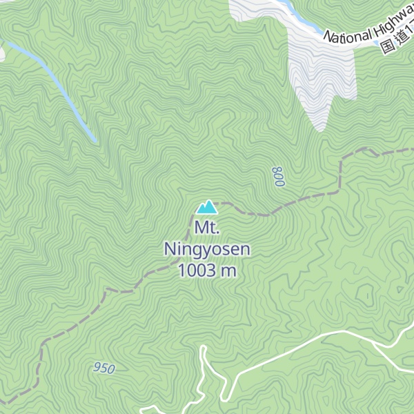 Map of Mt. Ningyosen