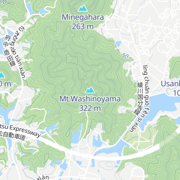 Map of Mt.Washinoyama