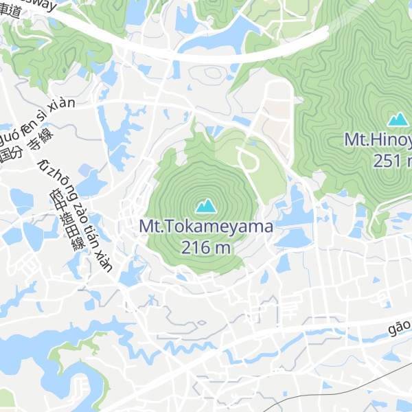 Map of Mt.Tokameyama