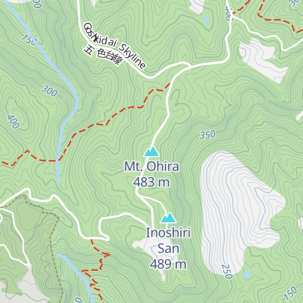Map of Mt. Ohira