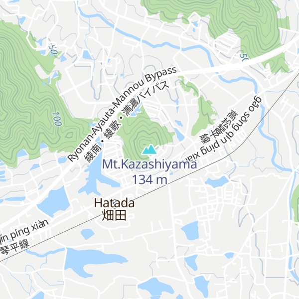 Map of Mt.Kazashiyama