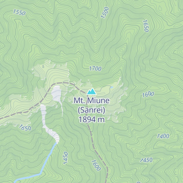Map of Mt. Miune (Sanrei)