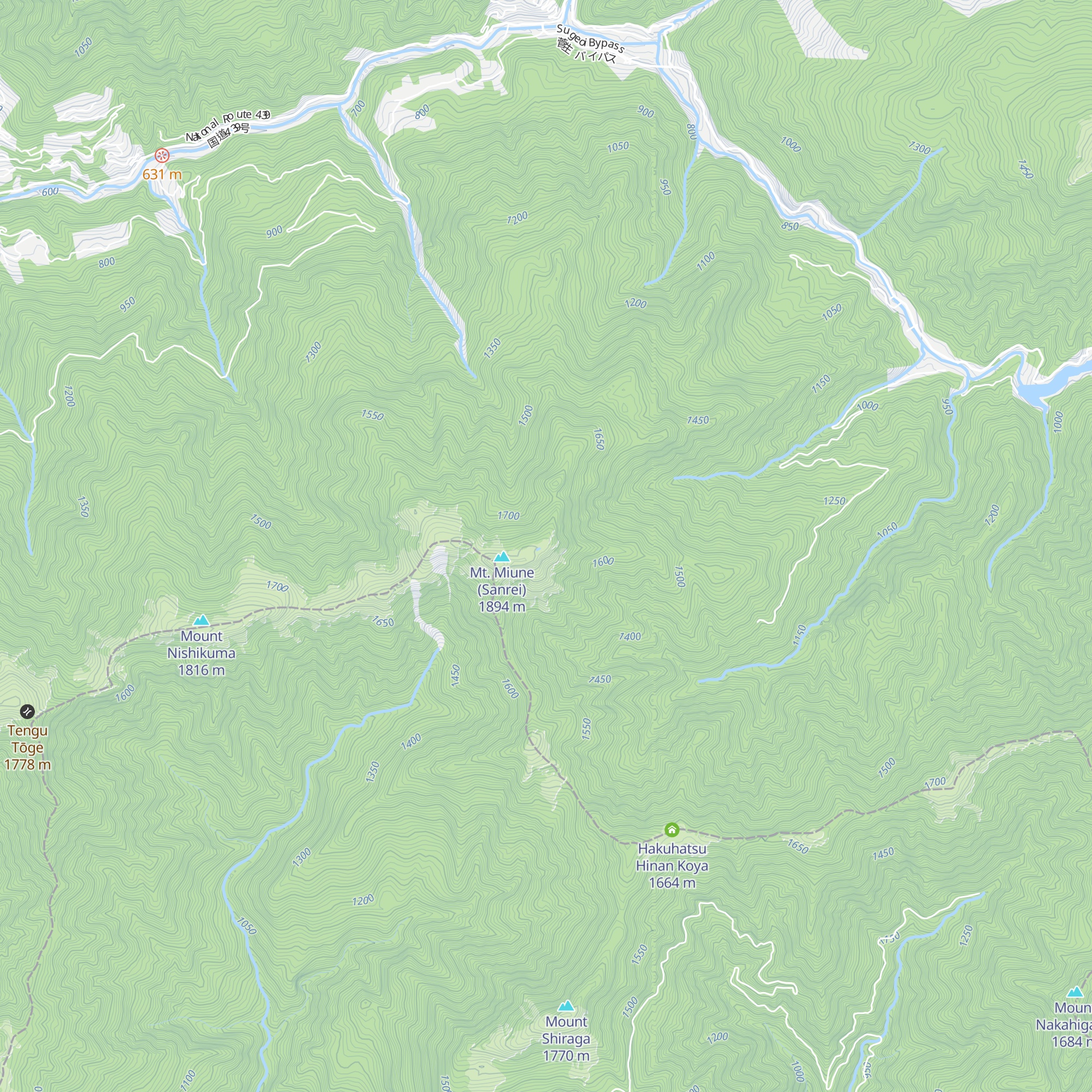 Miute Hutte map
