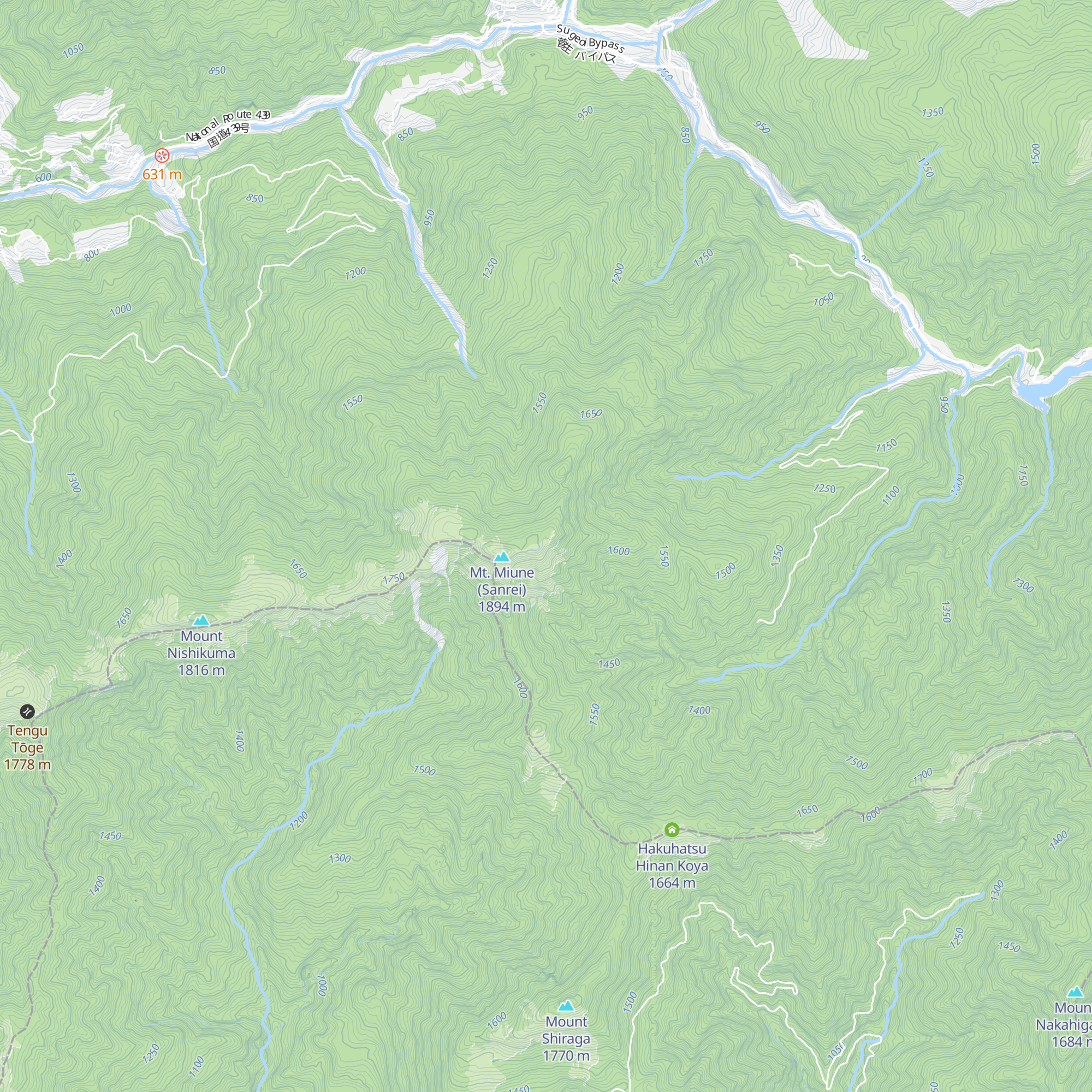 Miute Hutte map