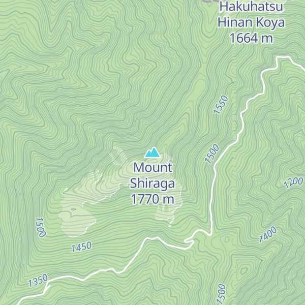 Map of Mount Shiraga
