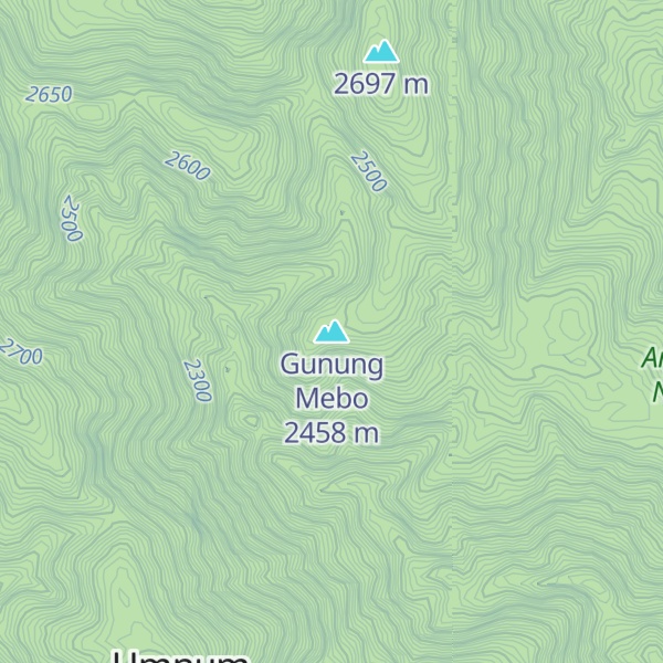 Map of Gunung Mebo