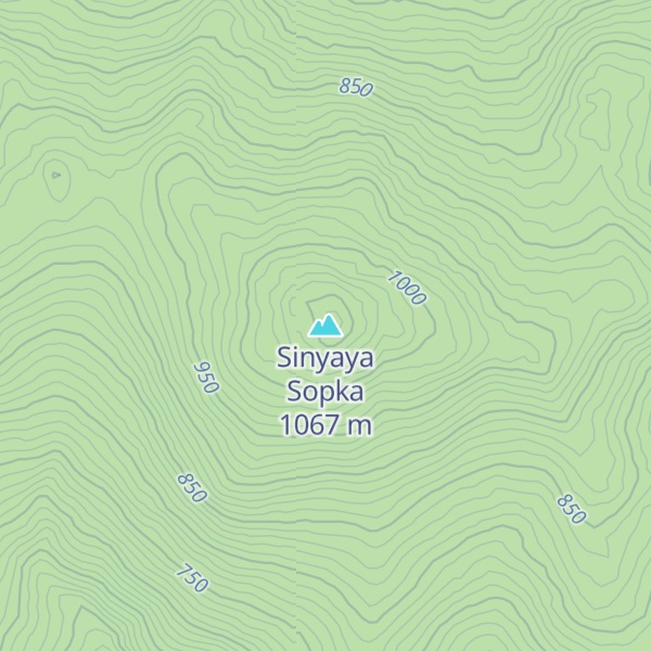 Map of Sinyaya Sopka