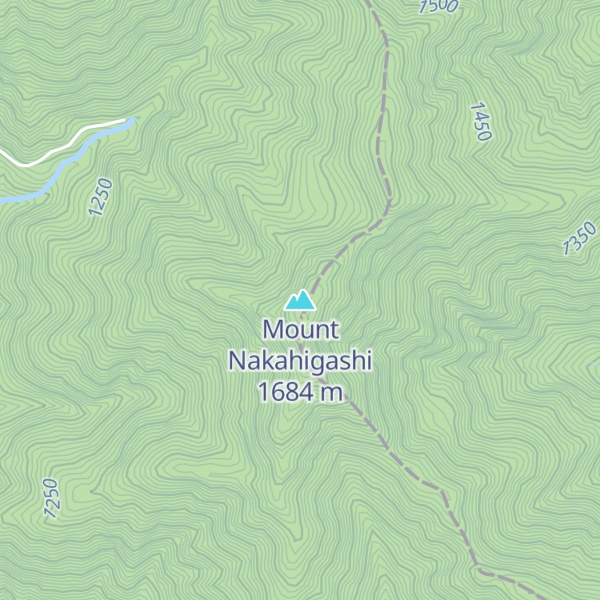 Map of Mount Nakahigashi