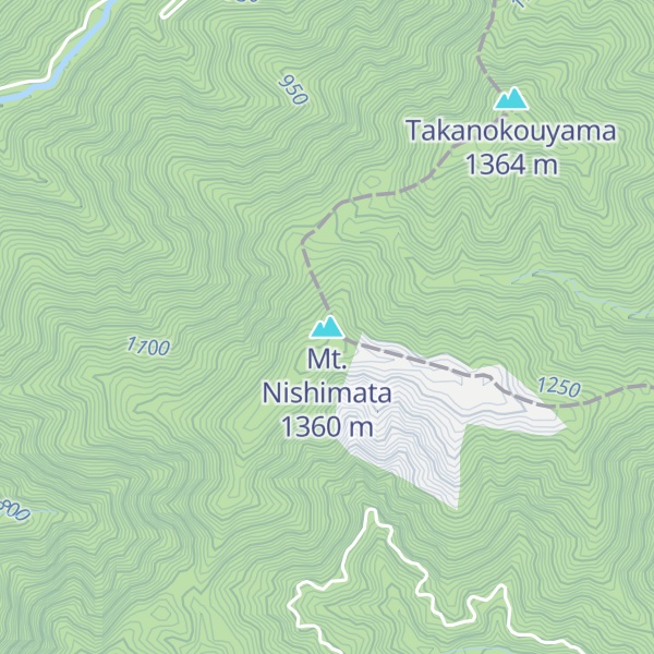 Map of Mt. Nishimata