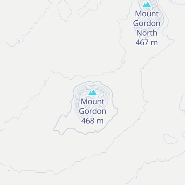 Map of Mount Gordon