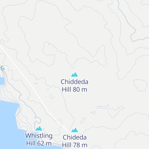 Map of Chiddeda Hill