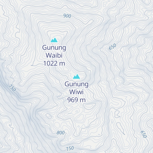 Map of Gunung Wiwi