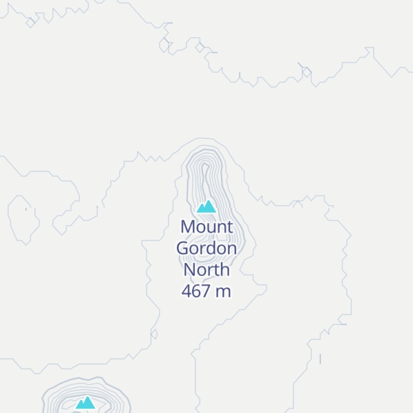 Map of Mount Gordon North