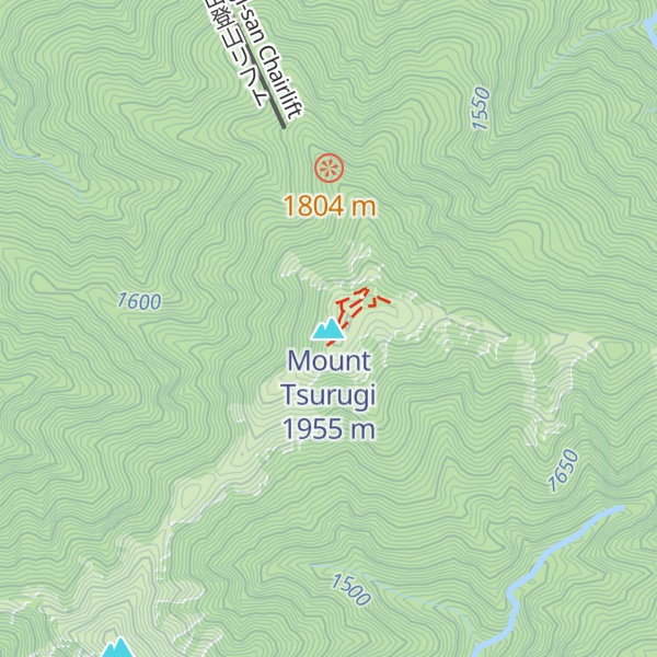 Map of Mount Tsurugi