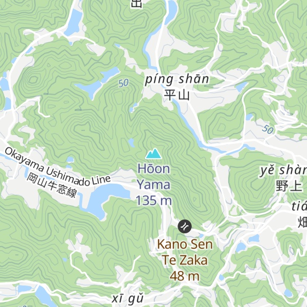 Map of Hōon Yama