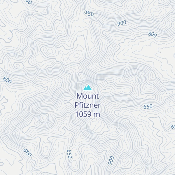 Map of Mount Pfitzner