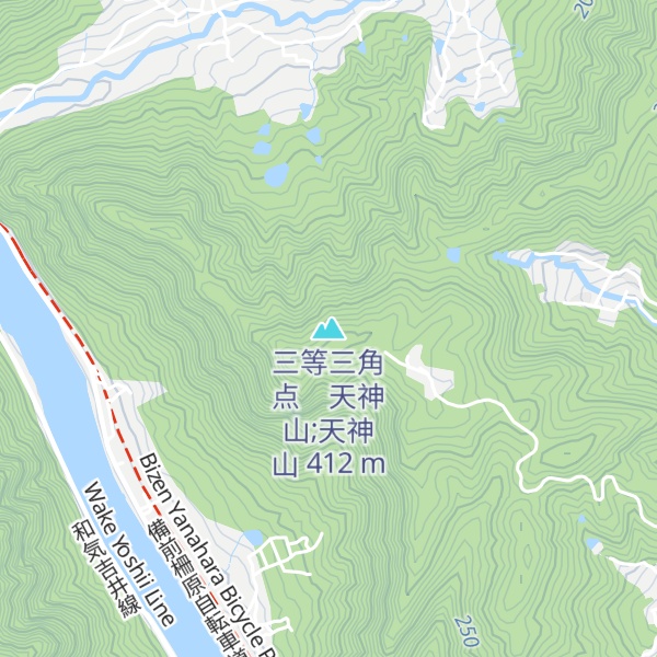 Map of 三等三角点　天神山;天神山