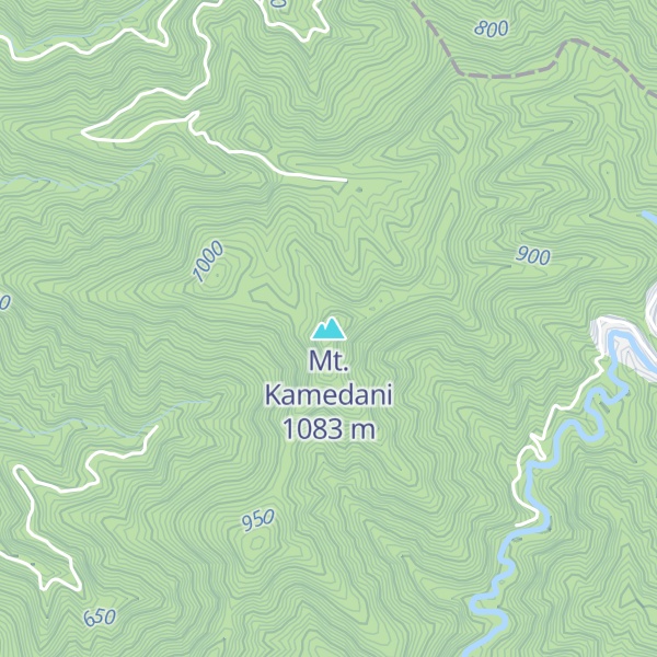 Map of Mt. Kamedani