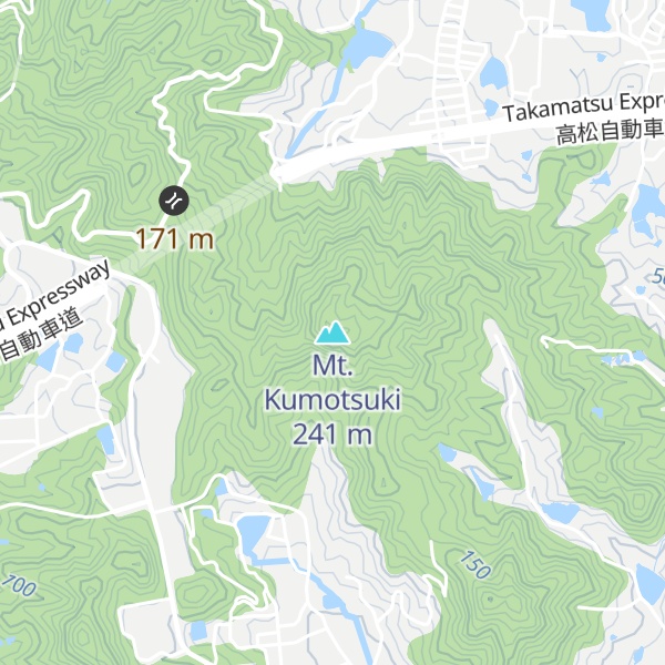 Map of Mt. Kumotsuki
