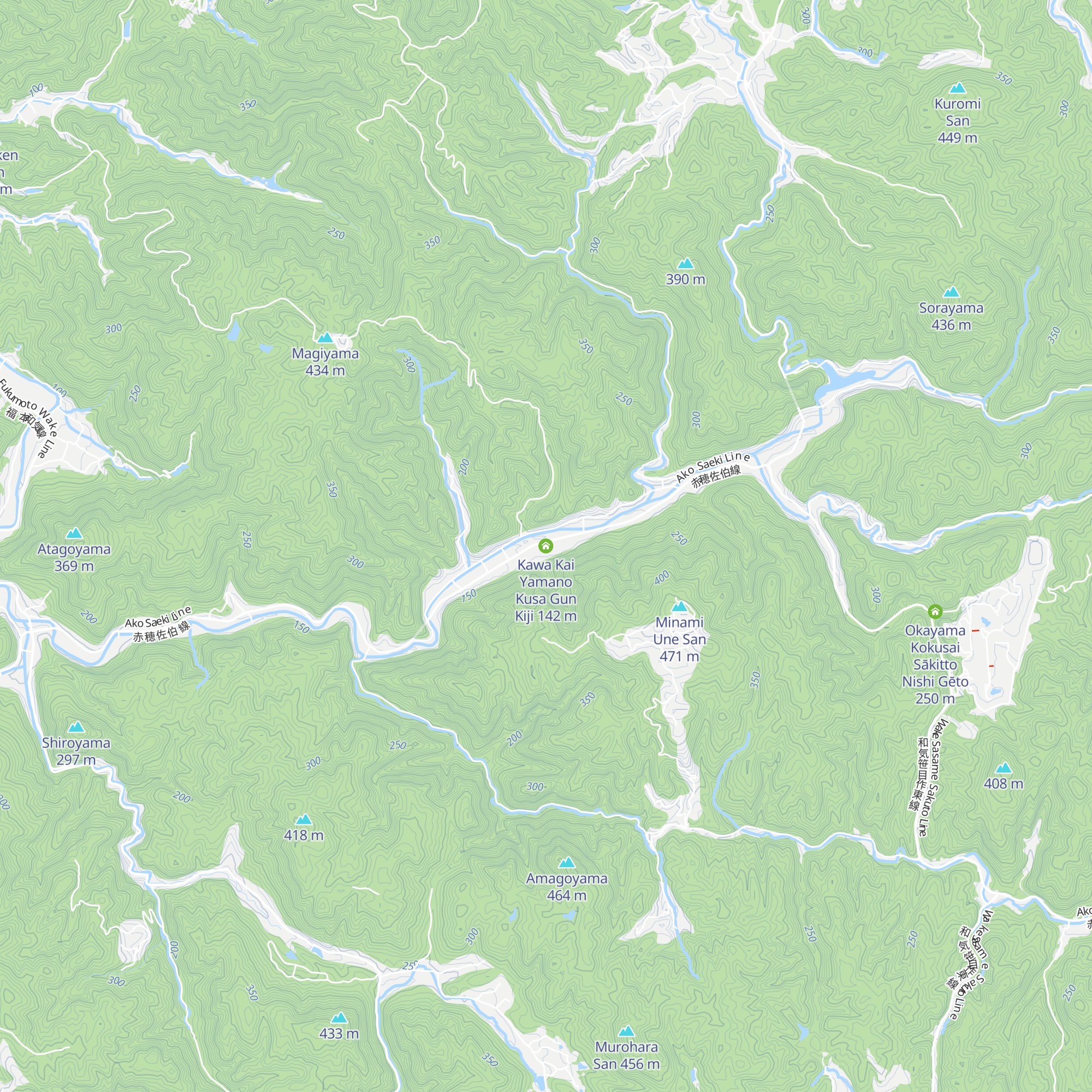 Kawa Kai   Yamano Kusa Gun Kiji map