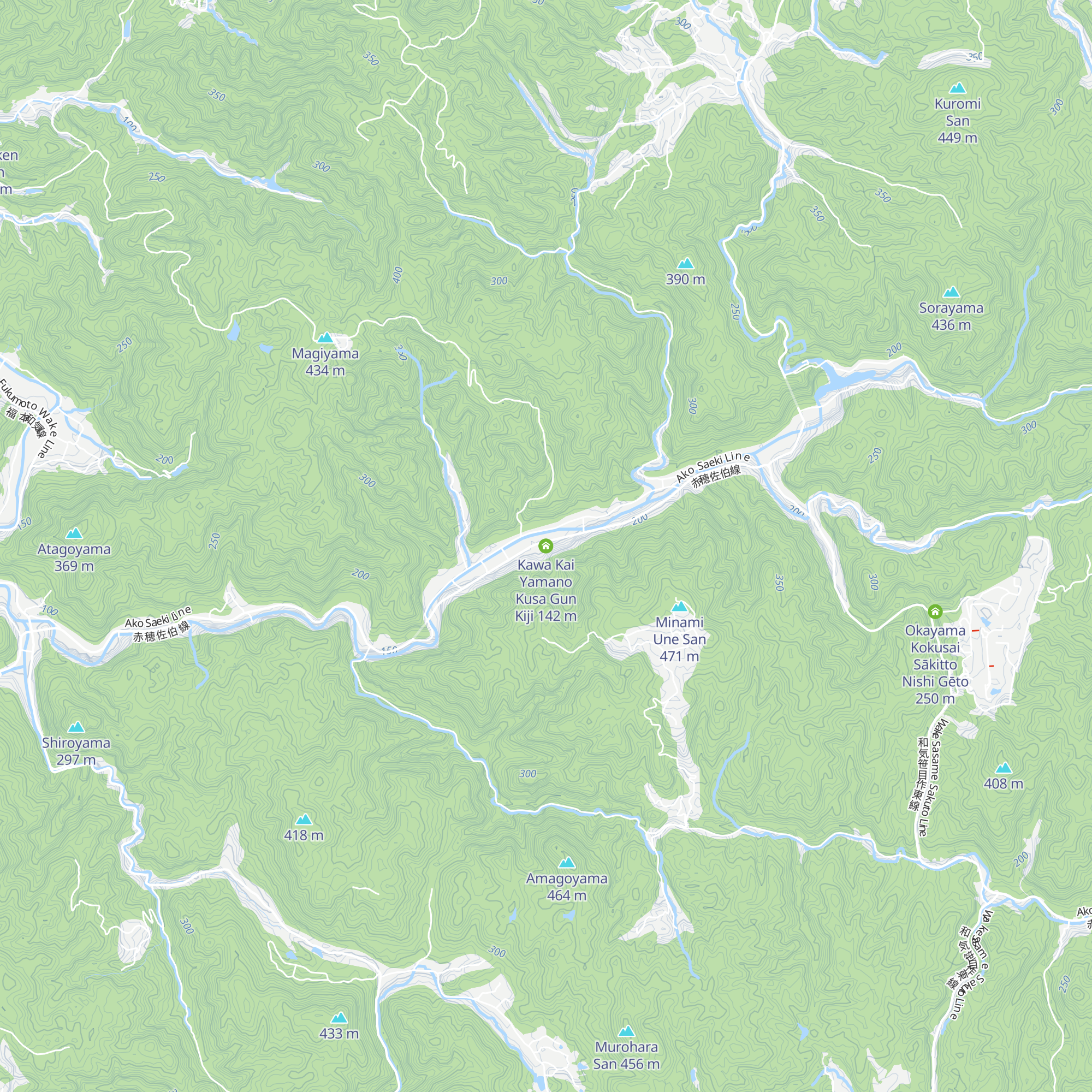 Kawa Kai   Yamano Kusa Gun Kiji map
