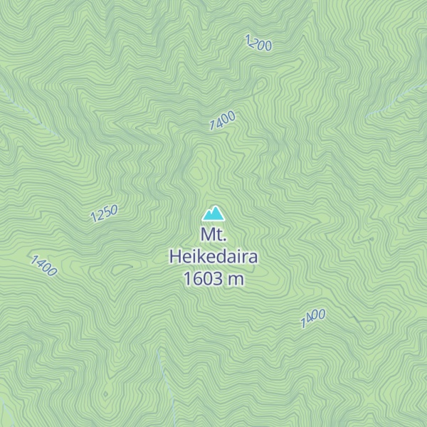 Map of Mt. Heikedaira