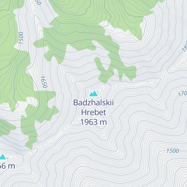 Map of Badzhalskii Hrebet