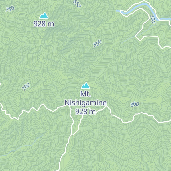 Map of Mt. Nishigamine