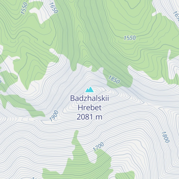 Map of Badzhalskii Hrebet