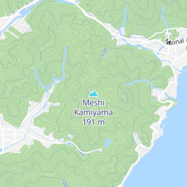 Map of Meshi Kamiyama
