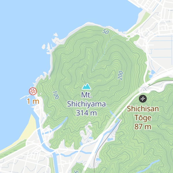 Map of Mt. Shichiyama