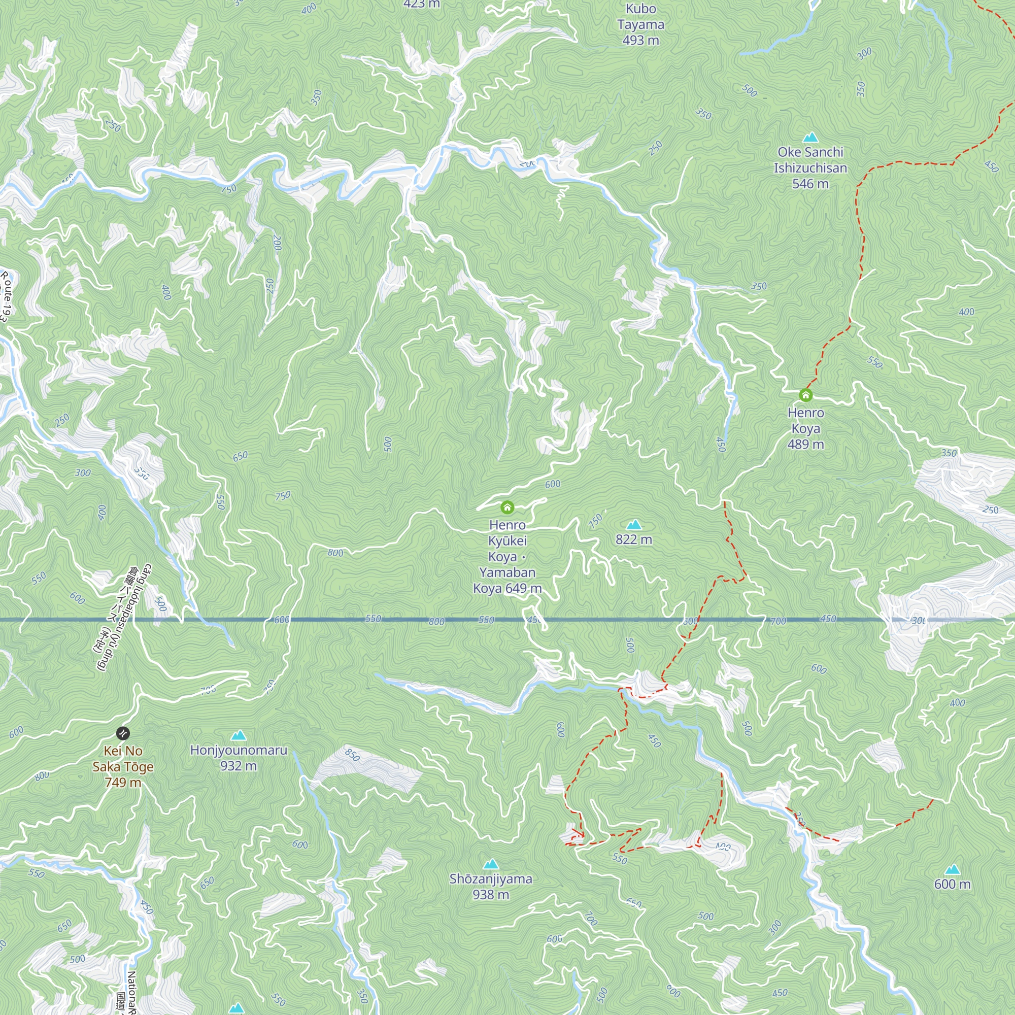 Henro Kyūkei Koya ･ Yamaban Koya map