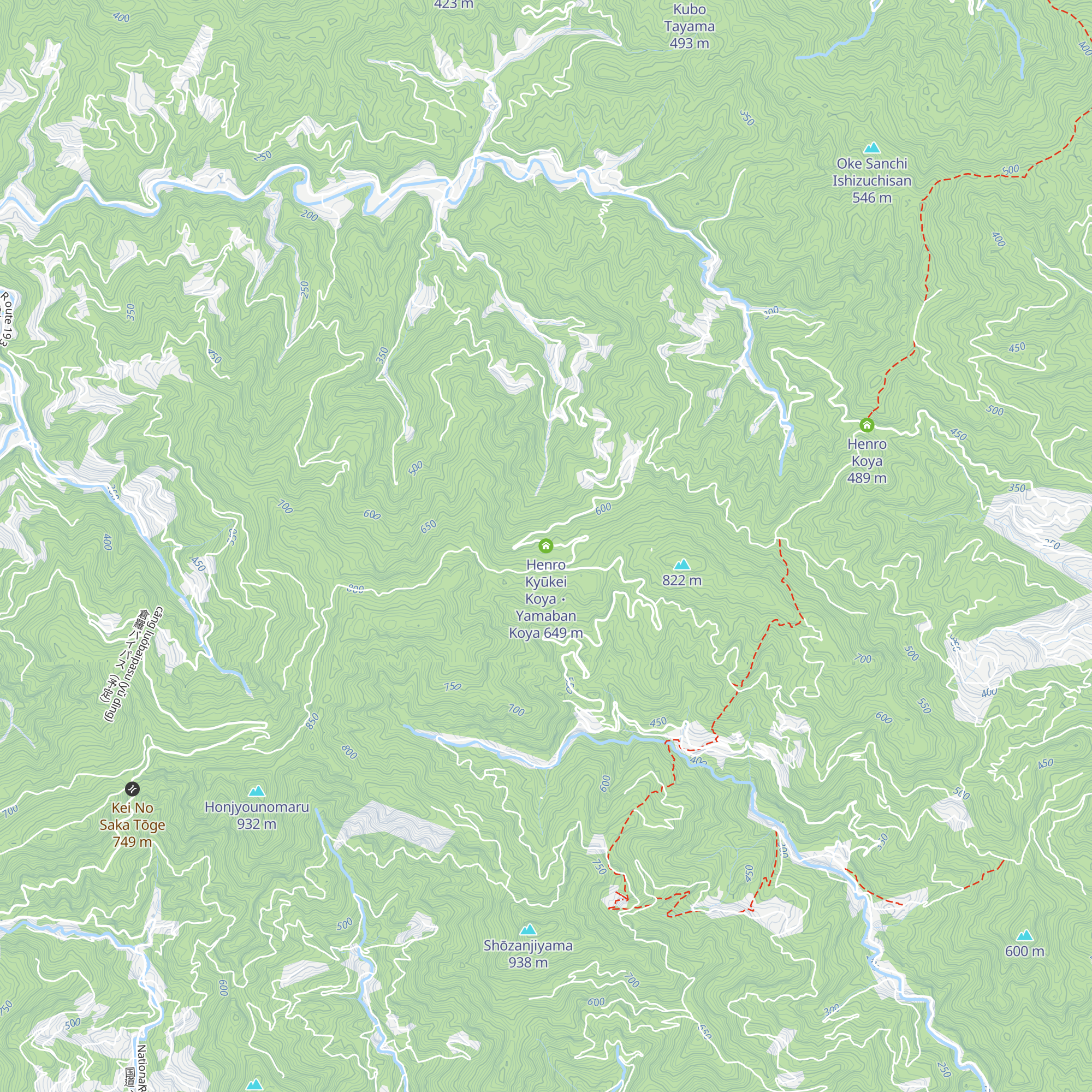 Henro Kyūkei Koya ･ Yamaban Koya map