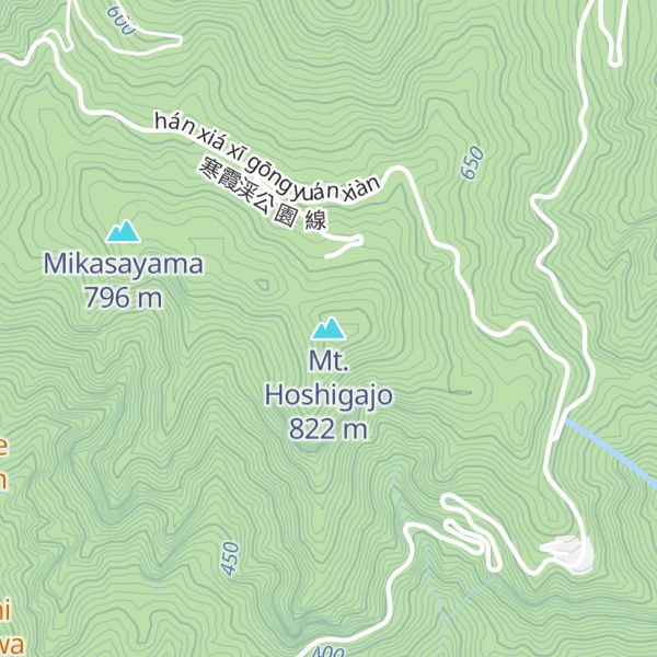 Map of Mt. Hoshigajo