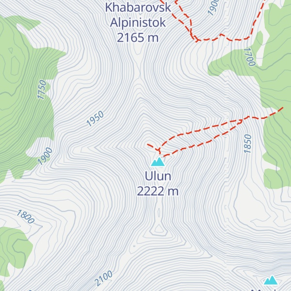 Map of Ulun, Vtoraya Vershina