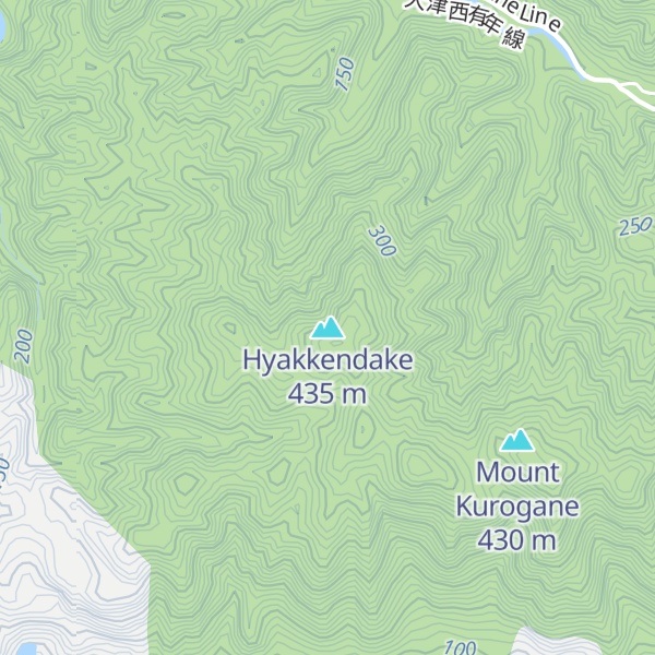 Map of Hyakkendake
